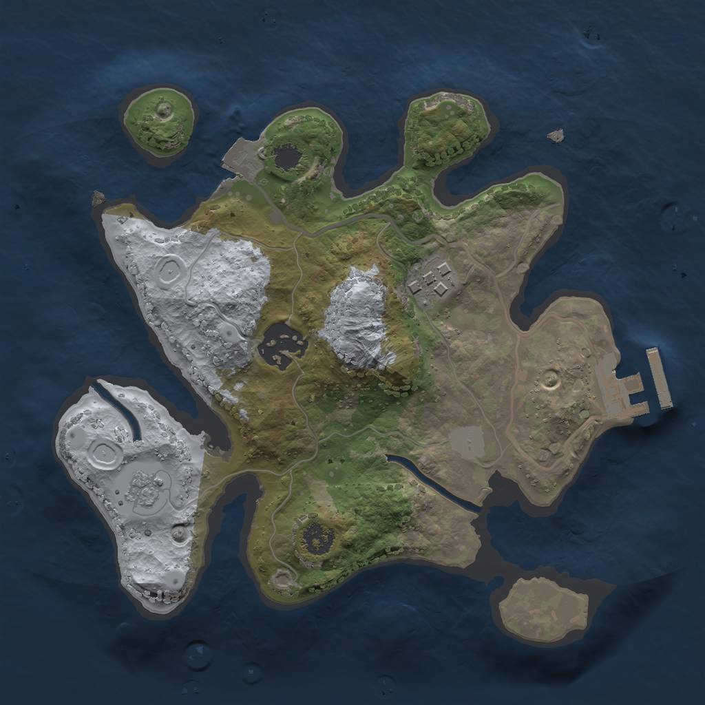 Rust Map: Procedural Map, Size: 2300, Seed: 13224672, 7 Monuments