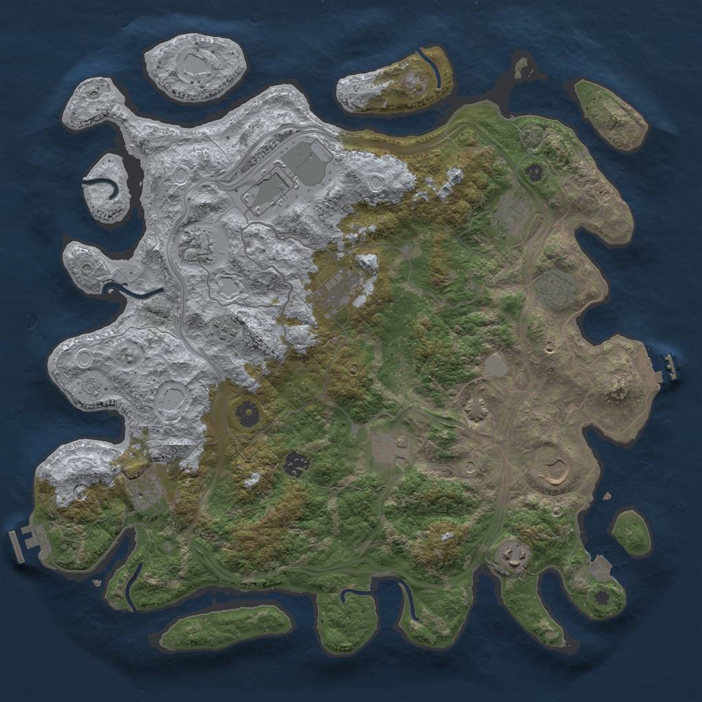 Rust Map: Procedural Map, Size: 4250, Seed: 755412803, 19 Monuments