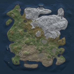 Thumbnail Rust Map: Procedural Map, Size: 3600, Seed: 28, 17 Monuments