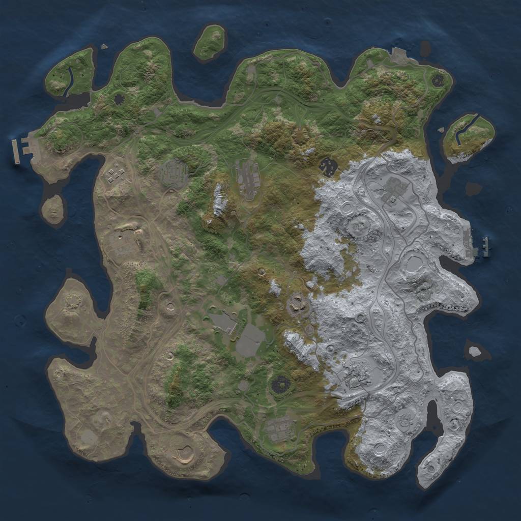 Rust Map: Procedural Map, Size: 4250, Seed: 1700085538, 19 Monuments