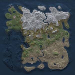 Thumbnail Rust Map: Procedural Map, Size: 4500, Seed: 316169590, 15 Monuments