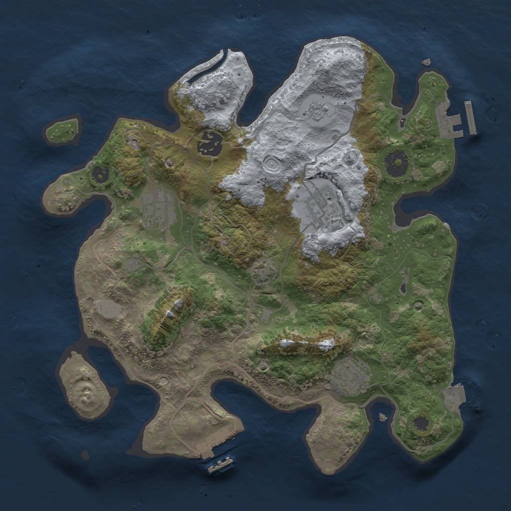 Rust Map: Procedural Map, Size: 2999, Seed: 111111, 11 Monuments
