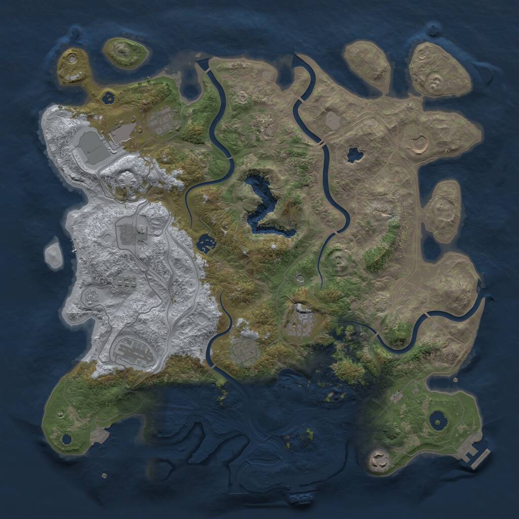 Rust Map: Procedural Map, Size: 4250, Seed: 1756935590, 17 Monuments