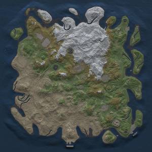 Thumbnail Rust Map: Procedural Map, Size: 4500, Seed: 543557303, 19 Monuments