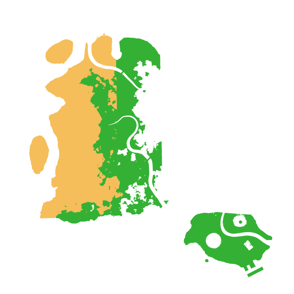Biome Rust Map: Procedural Map, Size: 3500, Seed: 423281601