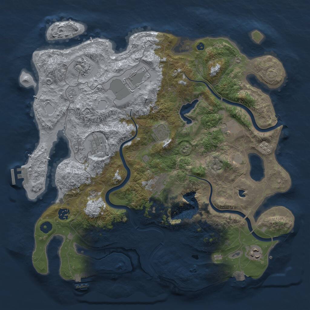 Rust Map: Procedural Map, Size: 4000, Seed: 89593532, 15 Monuments