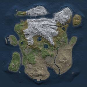 Thumbnail Rust Map: Procedural Map, Size: 3000, Seed: 10121, 8 Monuments