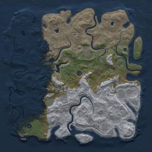 Thumbnail Rust Map: Procedural Map, Size: 4600, Seed: 1338, 16 Monuments