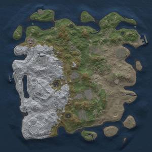Thumbnail Rust Map: Procedural Map, Size: 4000, Seed: 86055908, 19 Monuments