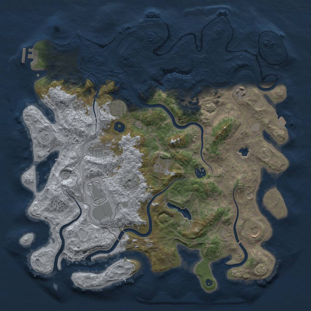 Rust Map: Procedural Map, Size: 4250, Seed: 4687595, 14 Monuments