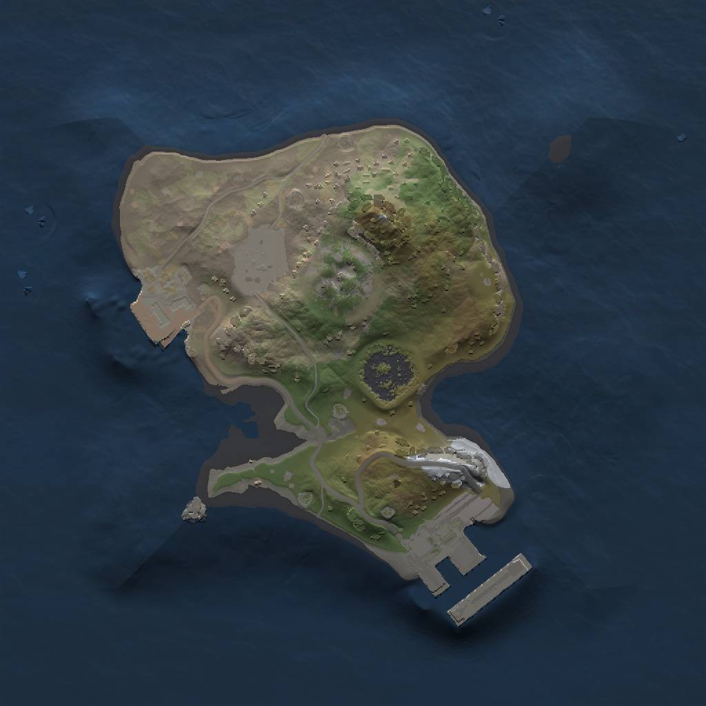 Rust Map: Procedural Map, Size: 1500, Seed: 1010222155, 4 Monuments