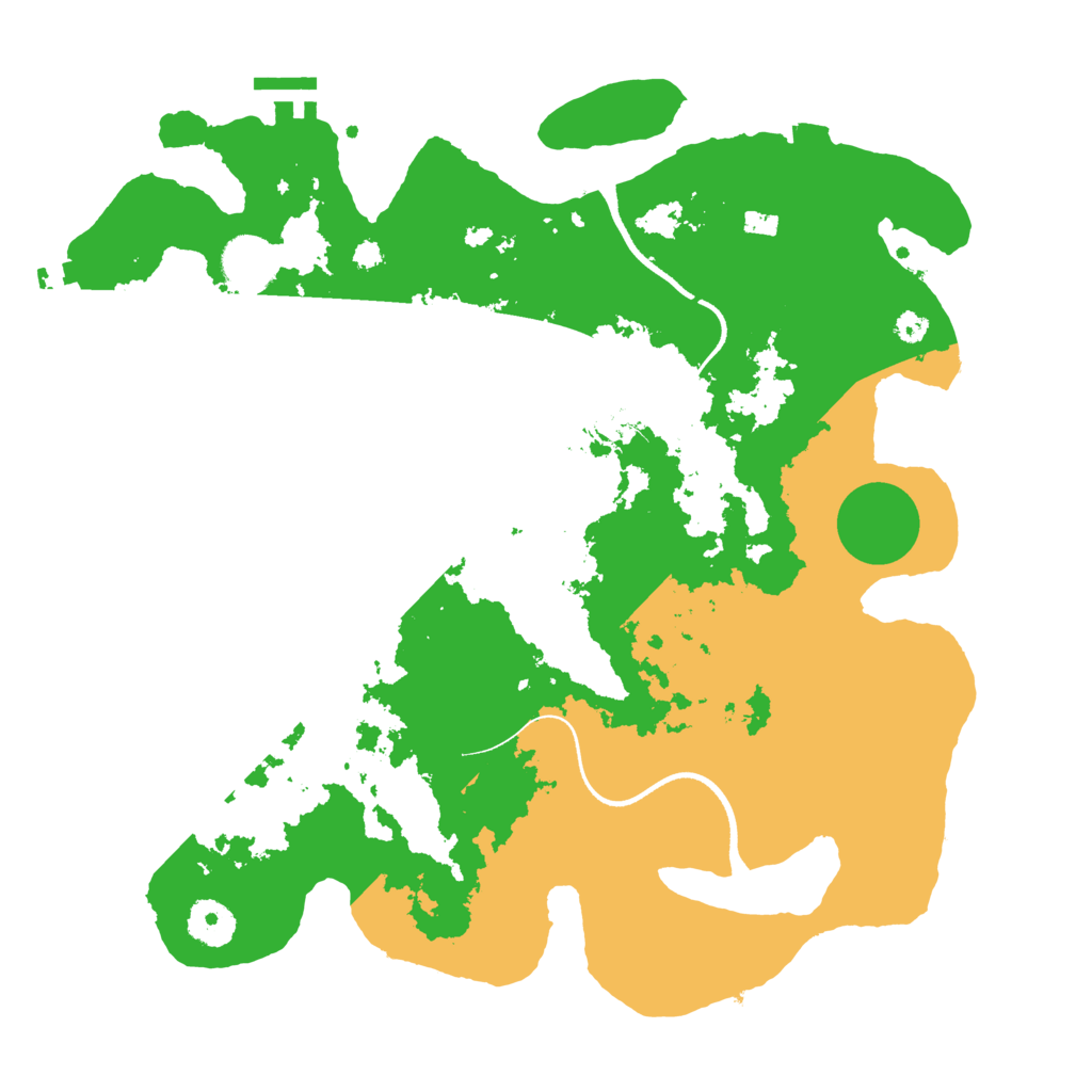 Biome Rust Map: Procedural Map, Size: 3500, Seed: 54645612