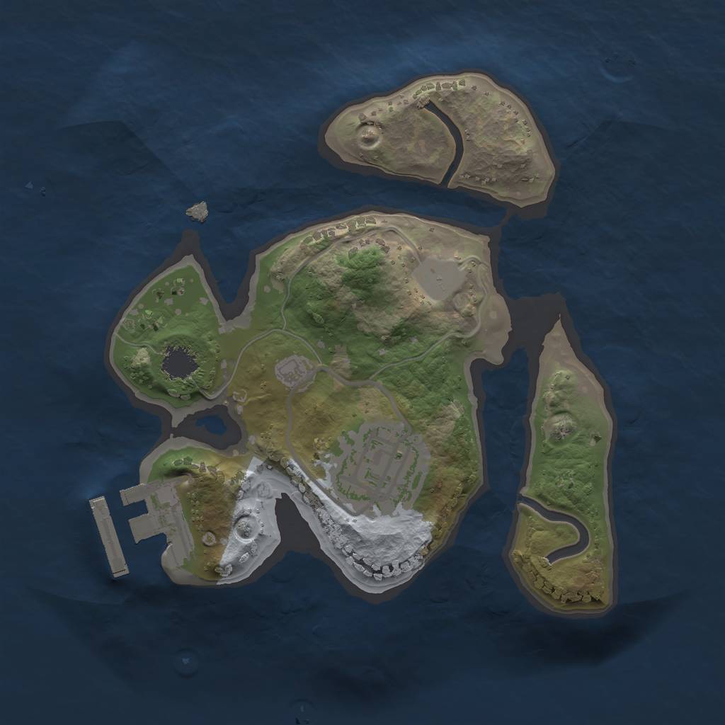 Rust Map: Procedural Map, Size: 1800, Seed: 386139376, 5 Monuments