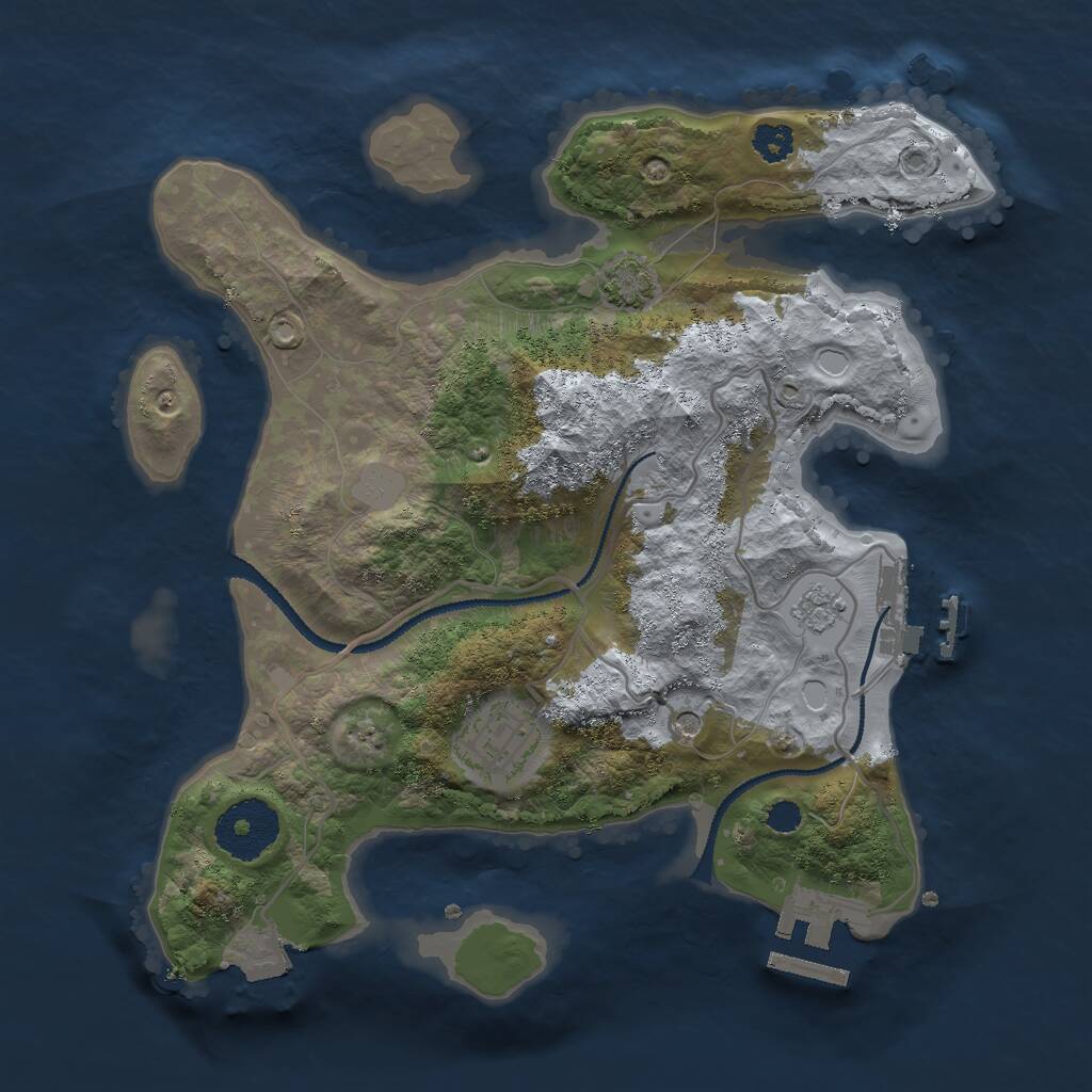 Rust Map: Procedural Map, Size: 2700, Seed: 479329, 7 Monuments