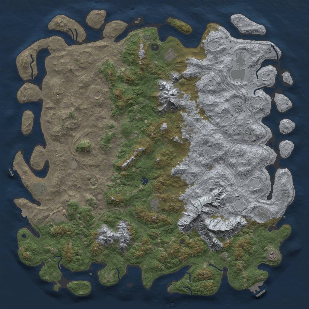 Rust Map: Procedural Map, Size: 6000, Seed: 196531708, 19 Monuments