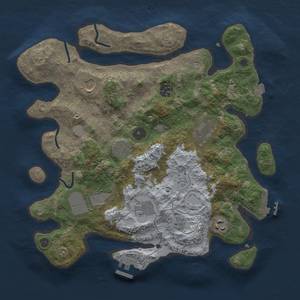 Thumbnail Rust Map: Procedural Map, Size: 3500, Seed: 637673461, 16 Monuments