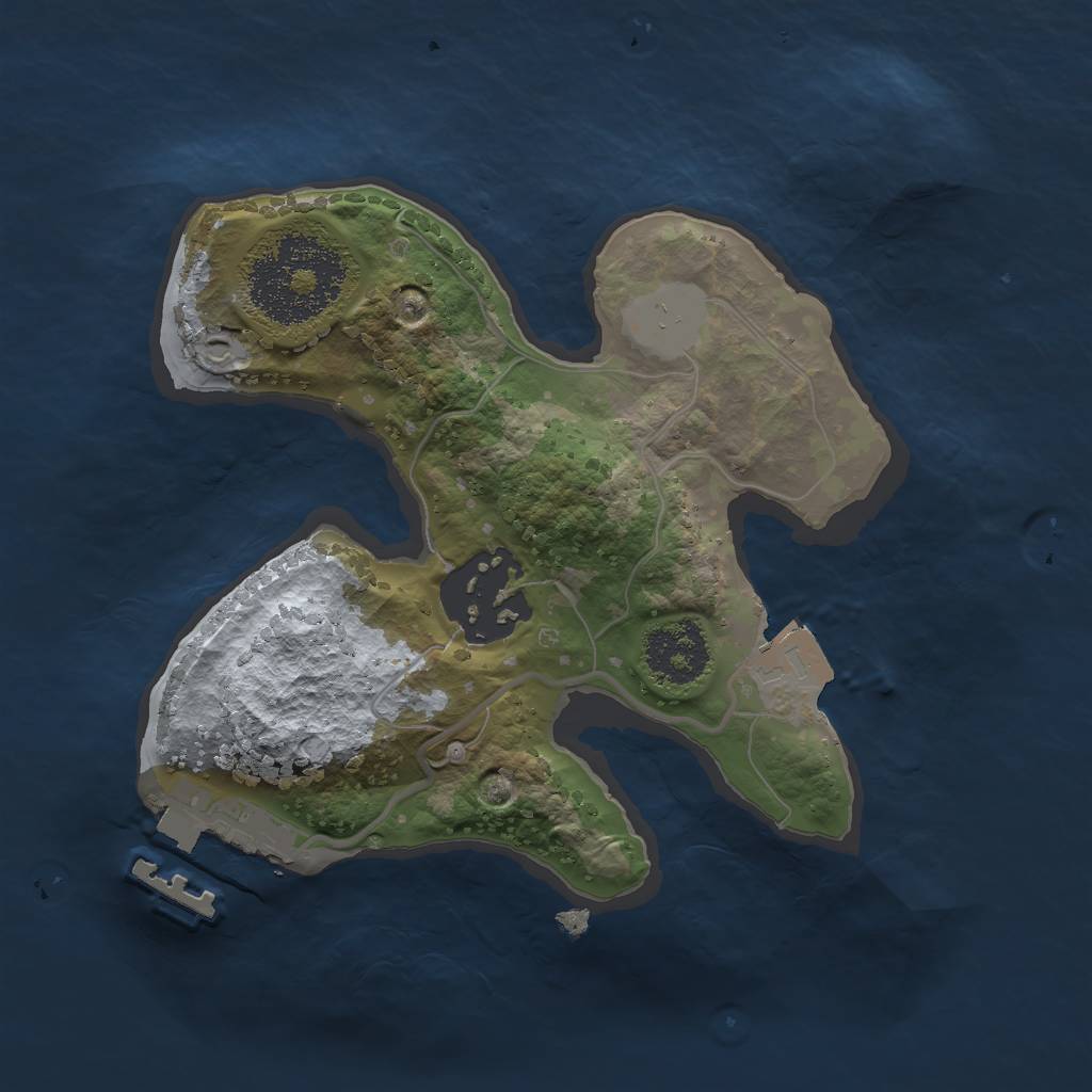 Rust Map: Procedural Map, Size: 1800, Seed: 259220440, 5 Monuments