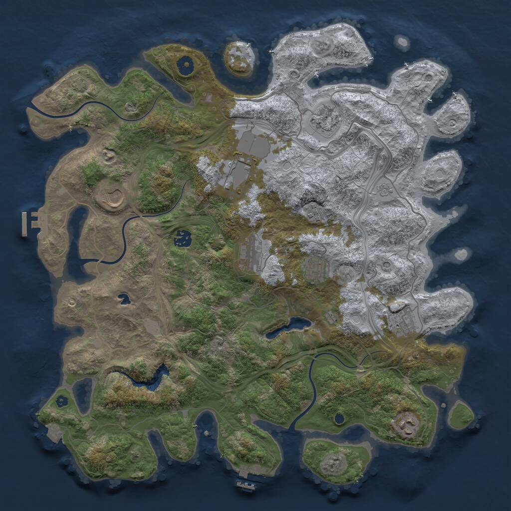 Rust Map: Procedural Map, Size: 4250, Seed: 690591372, 15 Monuments