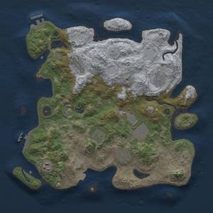 Thumbnail Rust Map: Procedural Map, Size: 3500, Seed: 505965976, 15 Monuments