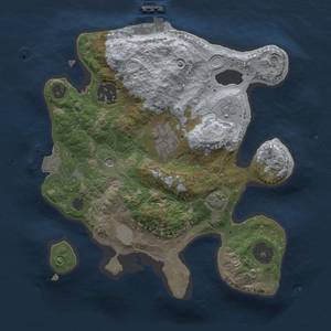 Thumbnail Rust Map: Procedural Map, Size: 2400, Seed: 70311, 9 Monuments