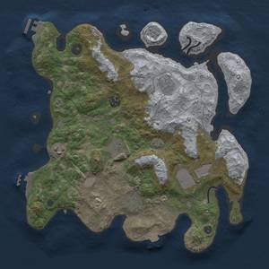 Thumbnail Rust Map: Procedural Map, Size: 3550, Seed: 600889010, 15 Monuments