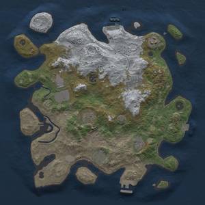 Thumbnail Rust Map: Procedural Map, Size: 3550, Seed: 688712641, 16 Monuments