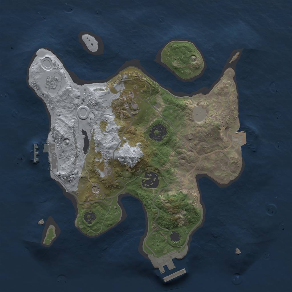 Rust Map: Procedural Map, Size: 2500, Seed: 8512063, 9 Monuments