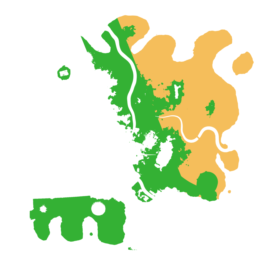 Biome Rust Map: Procedural Map, Size: 3500, Seed: 25608003