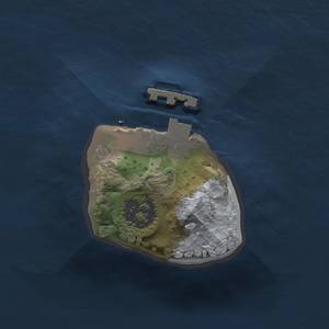 Thumbnail Rust Map: Procedural Map, Size: 1000, Seed: 1355098350, 4 Monuments