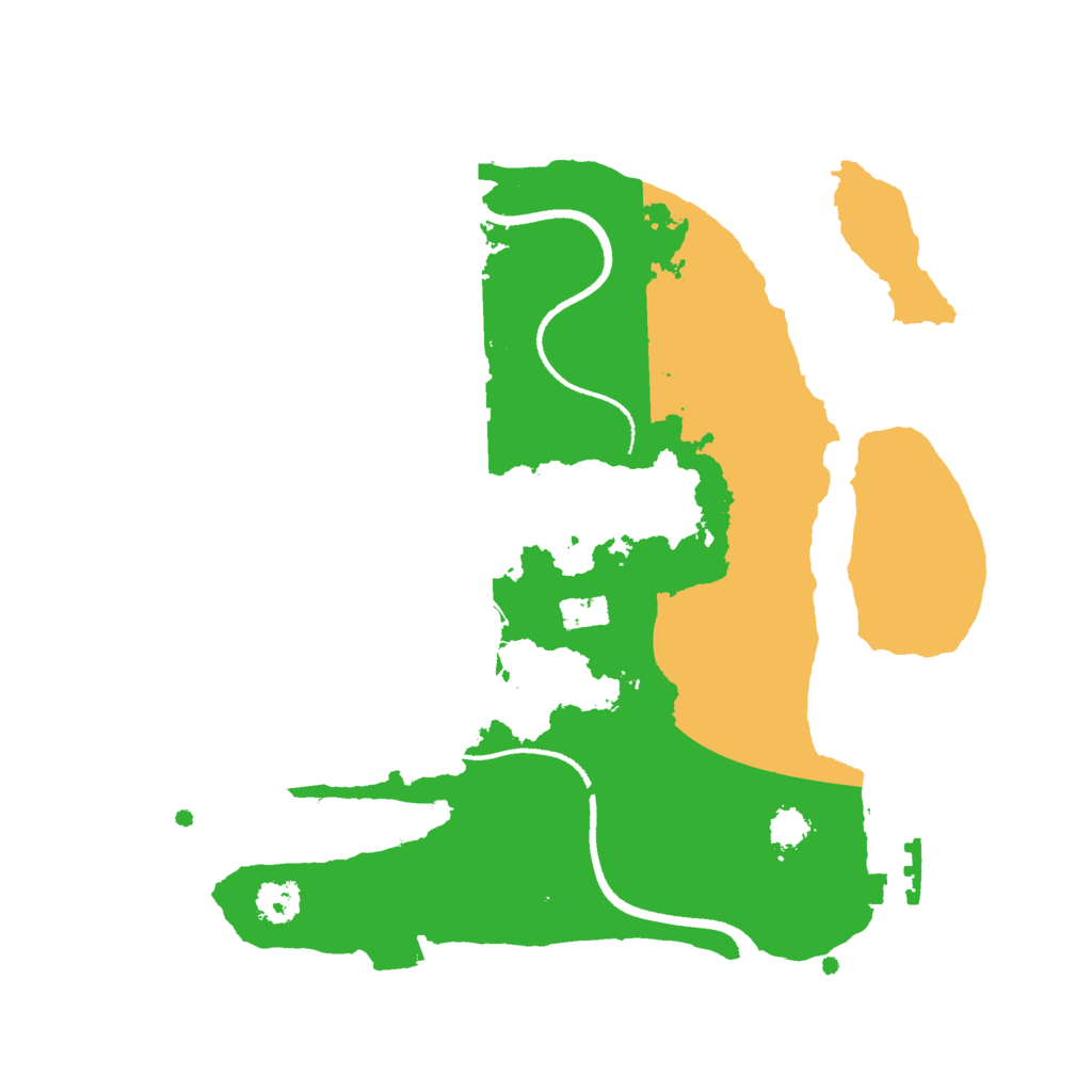 Biome Rust Map: Procedural Map, Size: 2500, Seed: 338483897