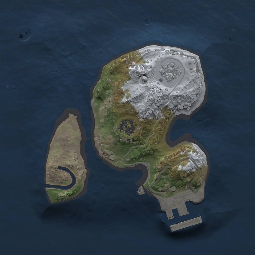 Rust Map: Procedural Map, Size: 1600, Seed: 244439142, 5 Monuments