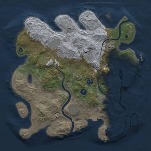 Thumbnail Rust Map: Procedural Map, Size: 3500, Seed: 1435283777, 11 Monuments