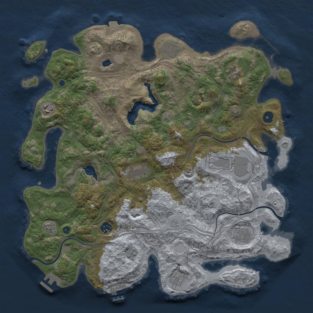 Rust Map: Procedural Map, Size: 4250, Seed: 241223911, 15 Monuments