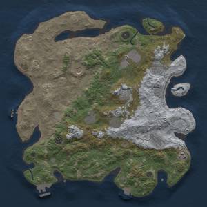 Thumbnail Rust Map: Procedural Map, Size: 4000, Seed: 1370179450, 19 Monuments