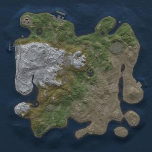 Thumbnail Rust Map: Procedural Map, Size: 3250, Seed: 42069710, 14 Monuments