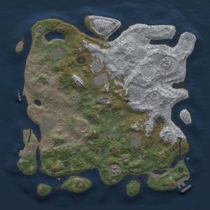 Thumbnail Rust Map: Procedural Map, Size: 3800, Seed: 12290742, 18 Monuments