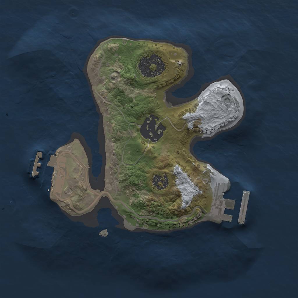 Rust Map: Procedural Map, Size: 1800, Seed: 33748033, 6 Monuments