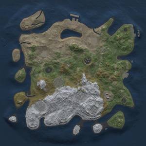 Thumbnail Rust Map: Procedural Map, Size: 3300, Seed: 434574391, 15 Monuments