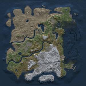 Thumbnail Rust Map: Procedural Map, Size: 4000, Seed: 96564344, 15 Monuments