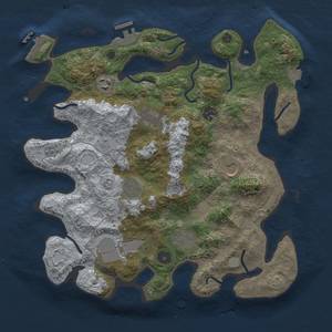 Thumbnail Rust Map: Procedural Map, Size: 3600, Seed: 11308, 16 Monuments