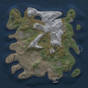 Thumbnail Rust Map: Procedural Map, Size: 3600, Seed: 21308, 16 Monuments