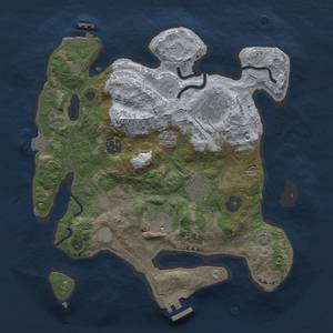 Thumbnail Rust Map: Procedural Map, Size: 3000, Seed: 604519719, 12 Monuments