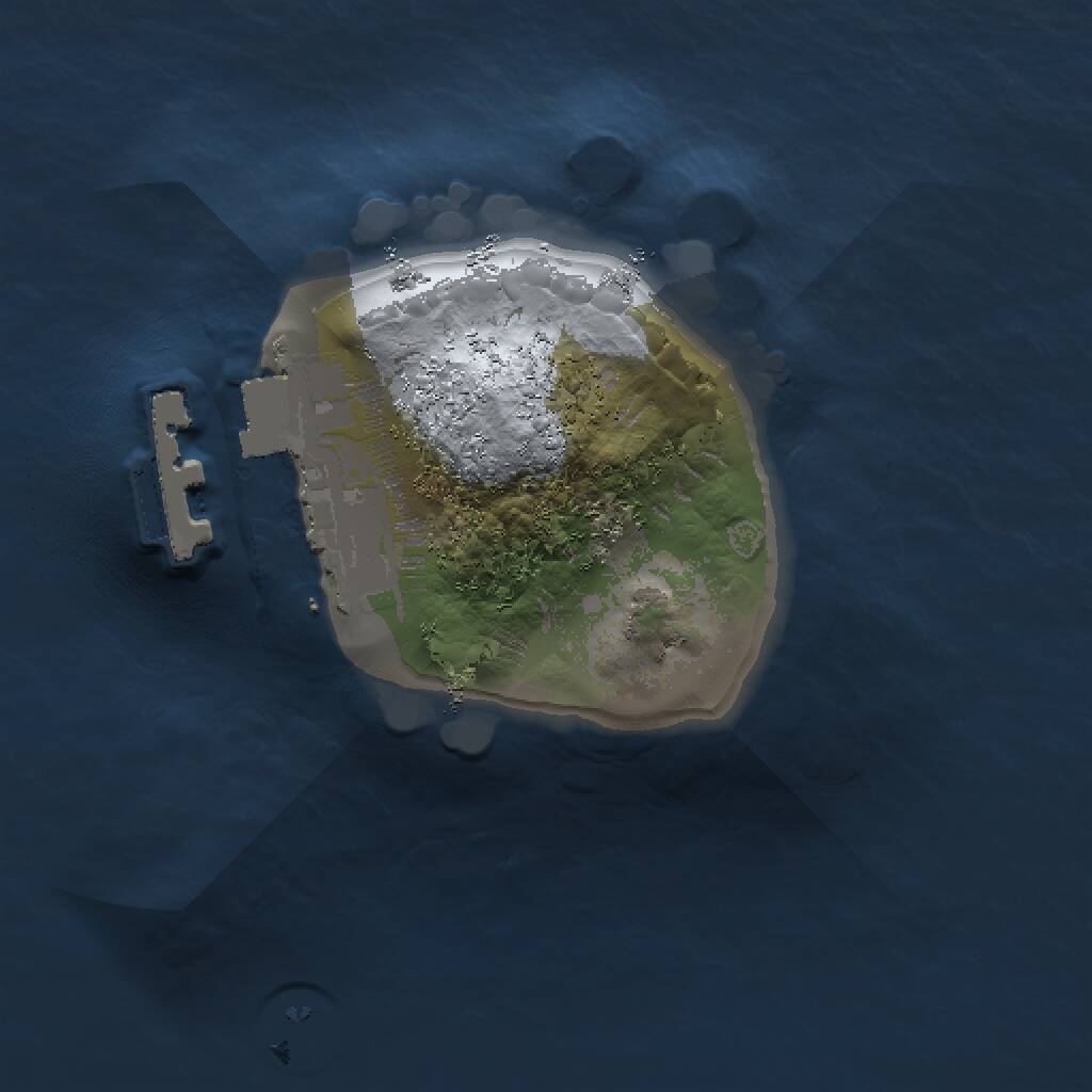 Rust Map: Procedural Map, Size: 1000, Seed: 1481448094, 2 Monuments