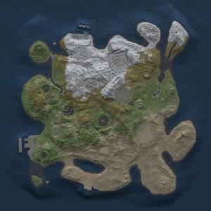 Thumbnail Rust Map: Procedural Map, Size: 3000, Seed: 1872234140, 12 Monuments