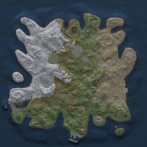 Thumbnail Rust Map: Procedural Map, Size: 3500, Seed: 2003715753, 15 Monuments