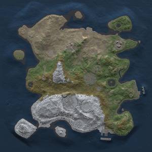 Thumbnail Rust Map: Procedural Map, Size: 3000, Seed: 9404, 11 Monuments