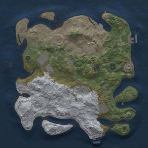 Thumbnail Rust Map: Procedural Map, Size: 3500, Seed: 71398192, 17 Monuments