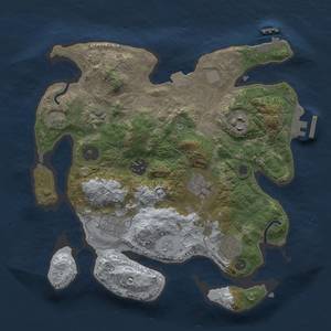 Thumbnail Rust Map: Procedural Map, Size: 3000, Seed: 15269, 14 Monuments