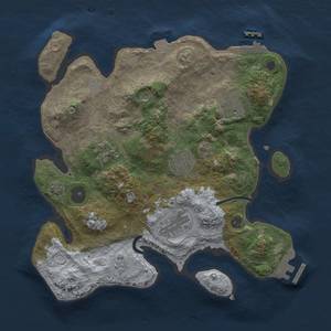 Thumbnail Rust Map: Procedural Map, Size: 3000, Seed: 973256, 12 Monuments