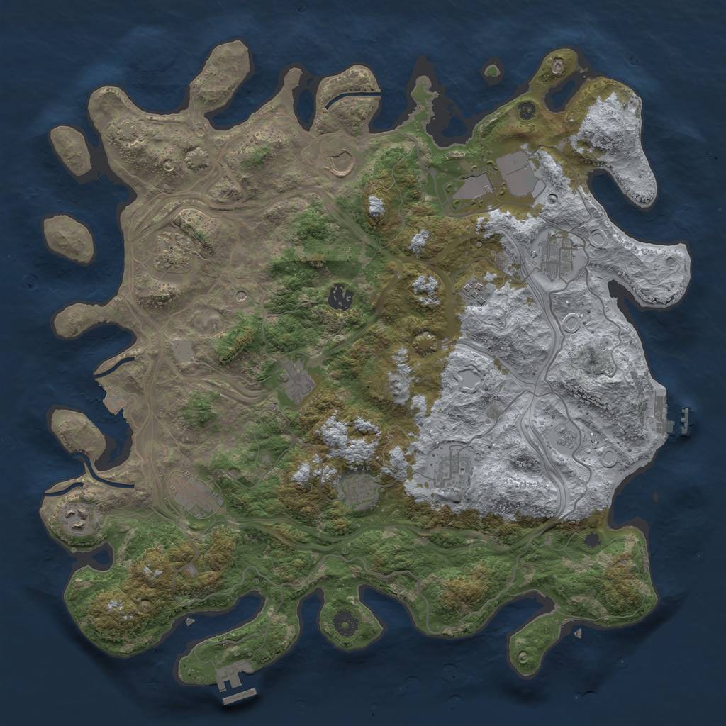 Rust Map: Procedural Map, Size: 4250, Seed: 64537, 19 Monuments